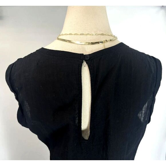 Michael Stars Small Dress Black Slub Jersey Sleeveless New Minimal Capsule - Picture 8 of 13